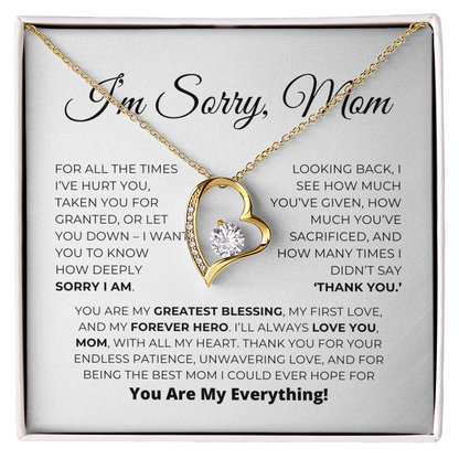 Greatest Blessing - Apology Gift For Mom - Forever Love Necklace