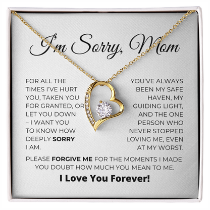 I'm Sorry Mom - Apology Gift For Mom - Love Knot Necklace