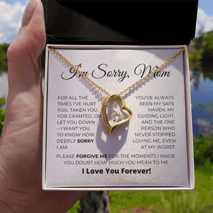I'm Sorry Mom - Apology Gift For Mom - Love Knot Necklace