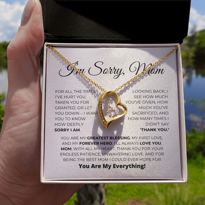 Greatest Blessing - Apology Gift For Mom - Forever Love Necklace