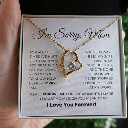 I'm Sorry Mom - Apology Gift For Mom - Love Knot Necklace