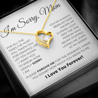 I'm Sorry Mom - Apology Gift For Mom - Love Knot Necklace