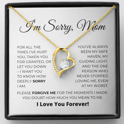 I'm Sorry Mom - Apology Gift For Mom - Love Knot Necklace
