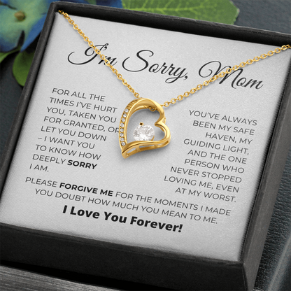 I'm Sorry Mom - Apology Gift For Mom - Love Knot Necklace
