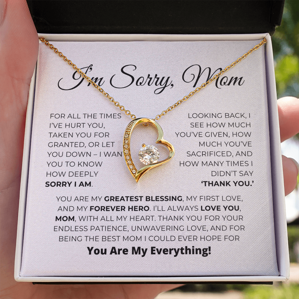 Greatest Blessing - Apology Gift For Mom - Forever Love Necklace