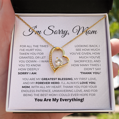 Greatest Blessing - Apology Gift For Mom - Forever Love Necklace