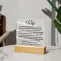 To My Wife - I Love You Today, Tomorrow - Acrylic Square Plaque