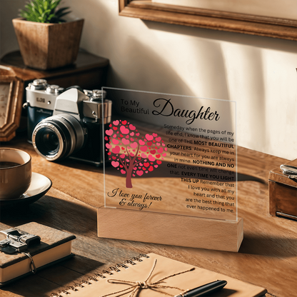 To My Beautiful Daughter - Most Beautiful Chapters - Acrylic Square Plaque