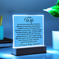 To My Wife - I Love You Today, Tomorrow - Acrylic Square Plaque