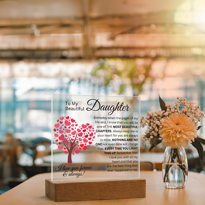 To My Beautiful Daughter - Most Beautiful Chapters - Acrylic Square Plaque