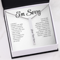 Apology Gift For Her - 4-Sided Stick Necklace - Engraved