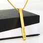 Apology Gift For Her - 4-Sided Stick Necklace - Engraved