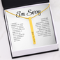 Apology Gift For Her - 4-Sided Stick Necklace - Engraved