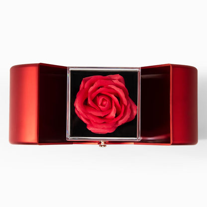 To My Wife - I'm Grateful Every Single Day - Love Knot Necklace with Red Heart Rose Box