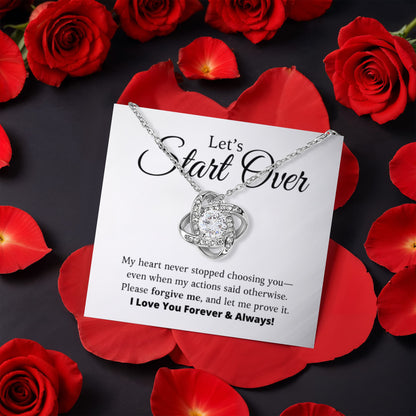 Let's Start Over - Love Knot with Rotating Rose Gift Box