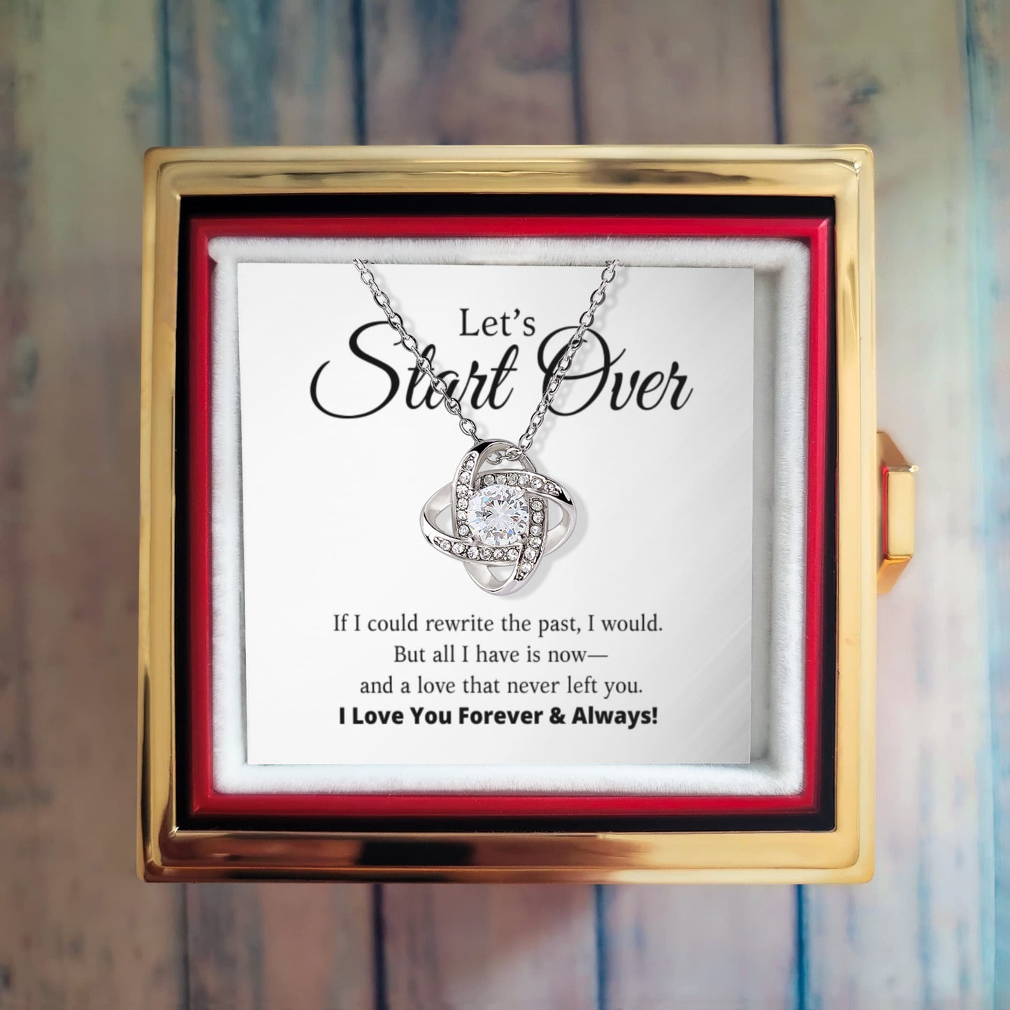 Let's Start Over - Love Knot with Rotating Rose Gift Box