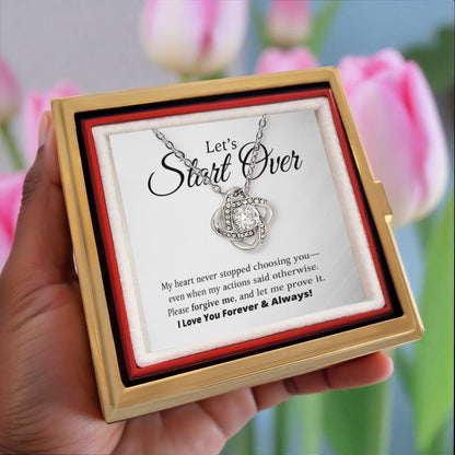 Let's Start Over - Love Knot with Rotating Rose Gift Box