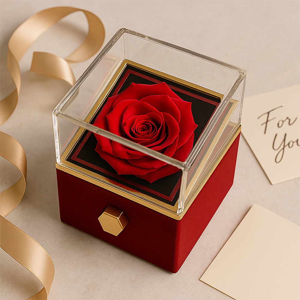 Let's Start Over - Love Knot with Rotating Rose Gift Box