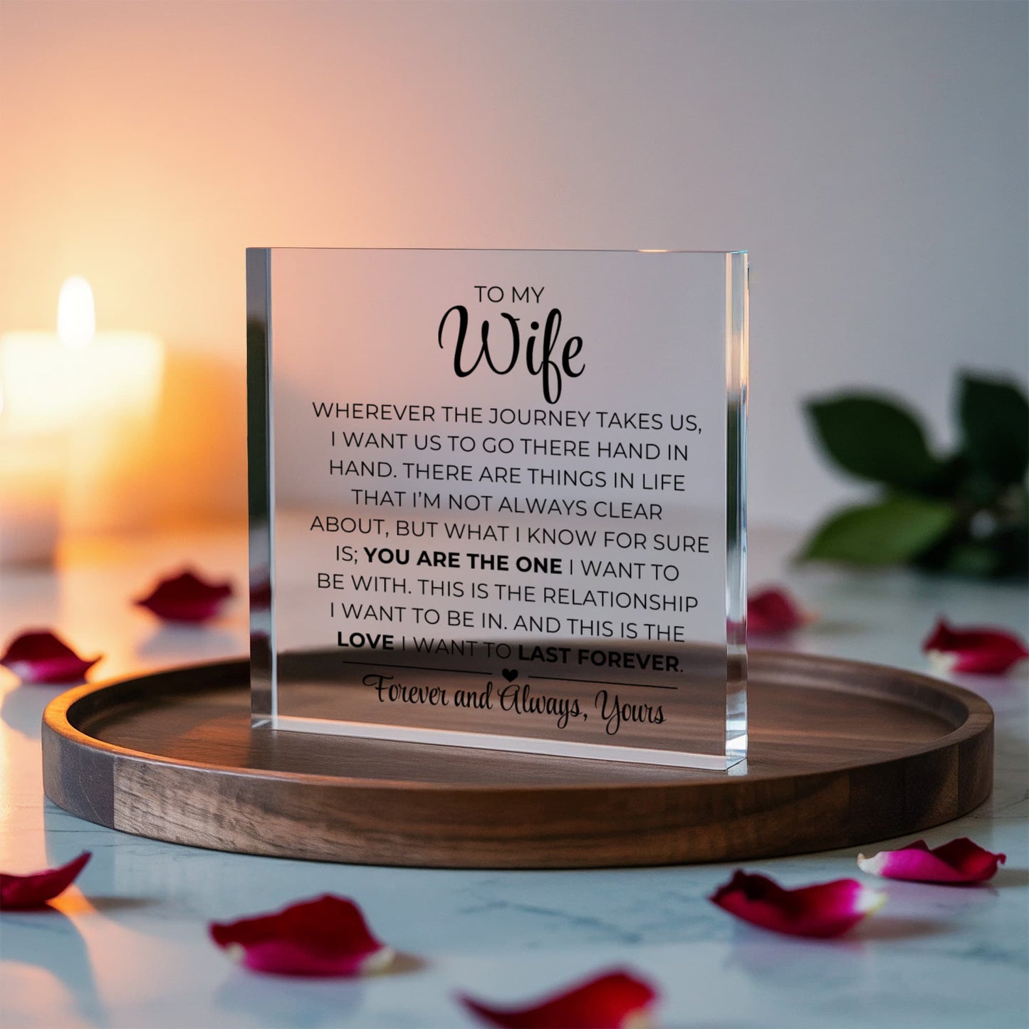To My Wife - Printed Acrylic Block