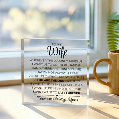 To My Wife - Printed Acrylic Block