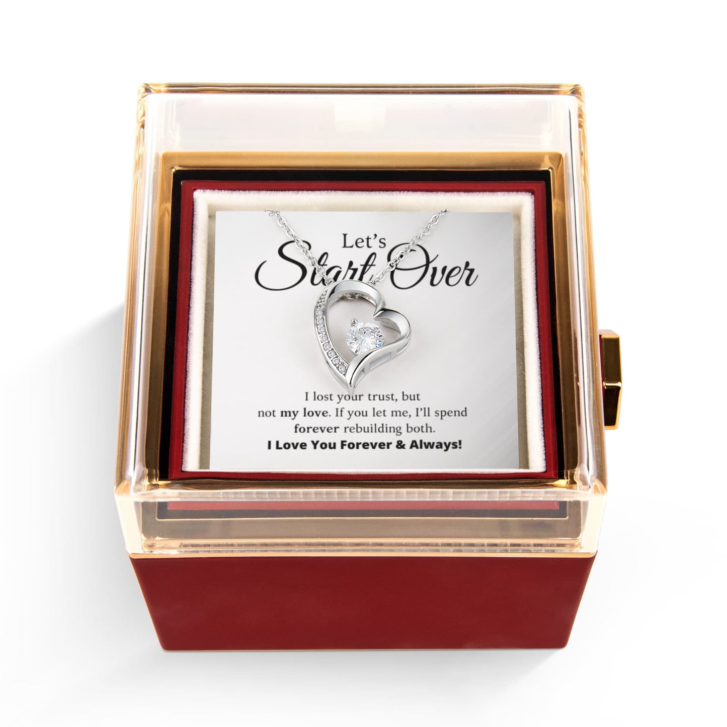 Let's Start Over - Forever Love with Rotating Rose Gift Box