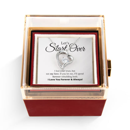 Let's Start Over - Forever Love with Rotating Rose Gift Box