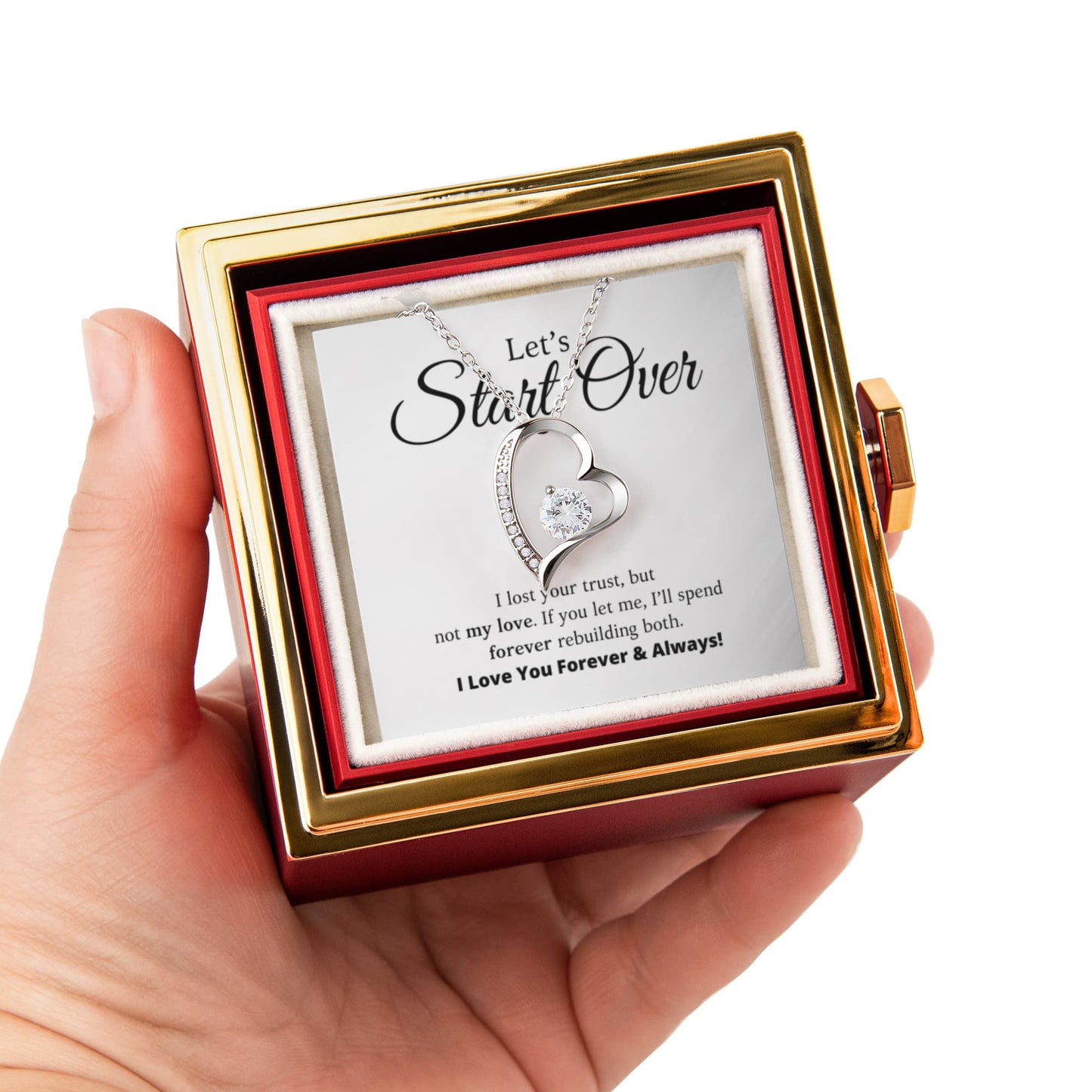 Let's Start Over - Forever Love with Rotating Rose Gift Box