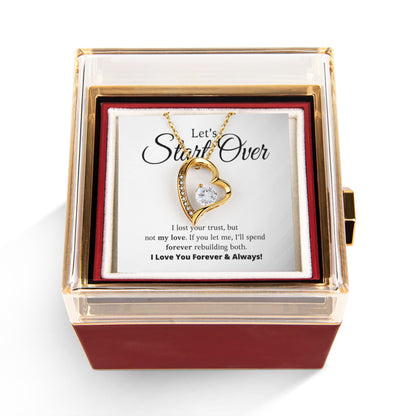 Let's Start Over - Forever Love with Rotating Rose Gift Box
