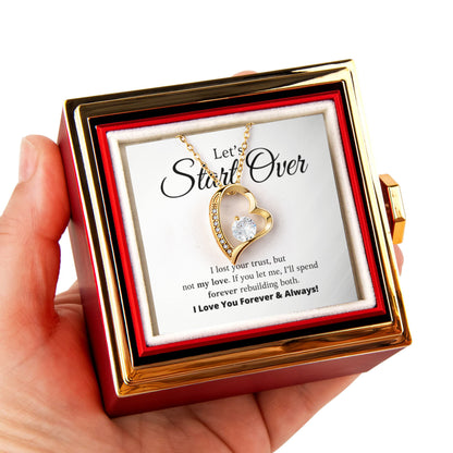 Let's Start Over - Forever Love with Rotating Rose Gift Box