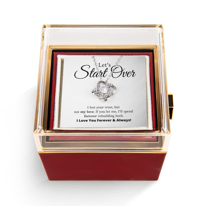 Let's Start Over - Love Knot with Rotating Rose Gift Box