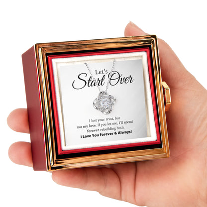 Let's Start Over - Love Knot with Rotating Rose Gift Box