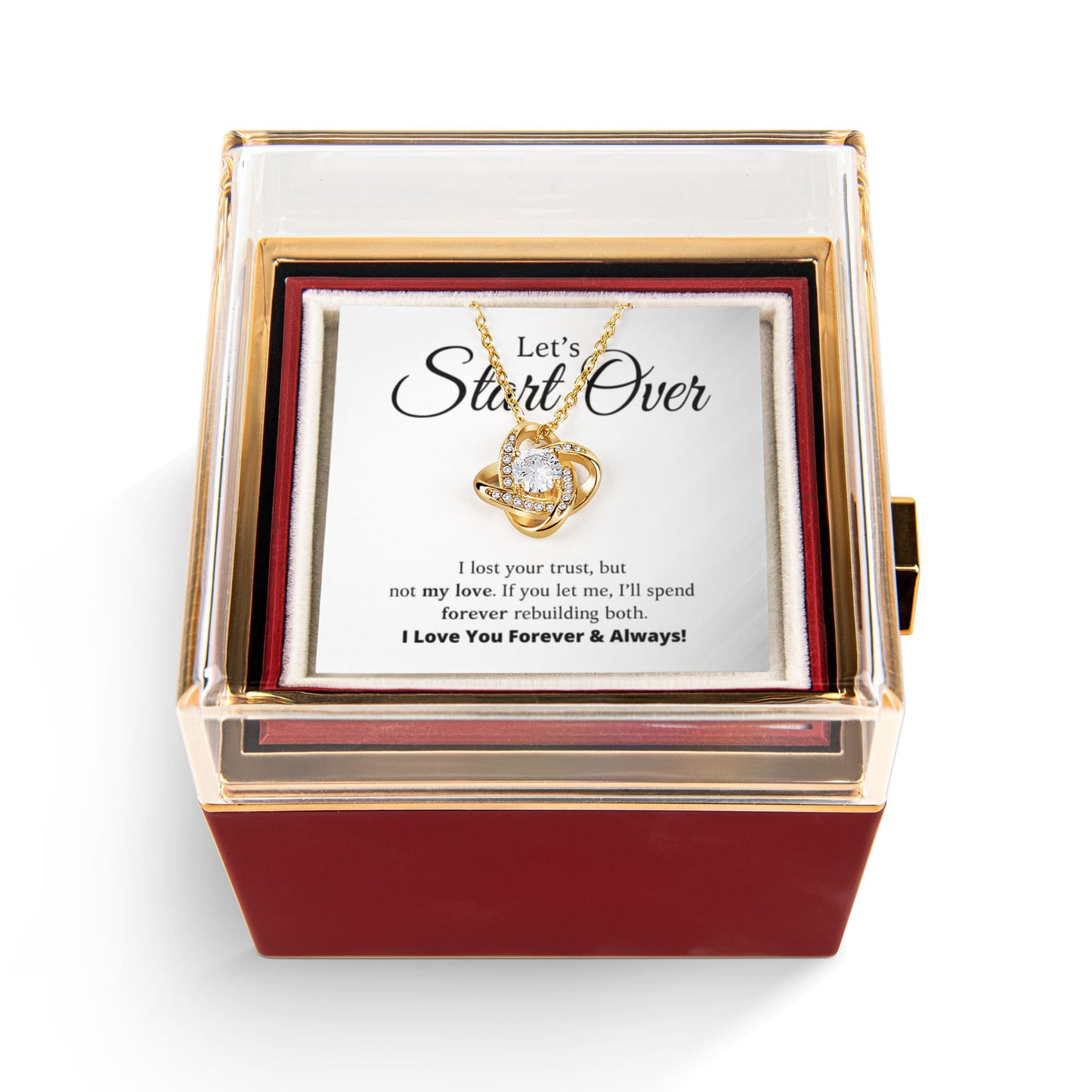 Let's Start Over - Love Knot with Rotating Rose Gift Box