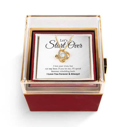 Let's Start Over - Love Knot with Rotating Rose Gift Box