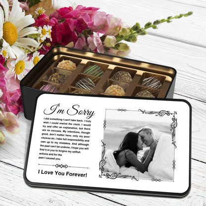 Apology Gift For Her - Personalized Keepsake Tin Of Chocolates