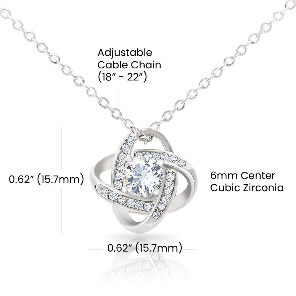 Regalo de disculpa para ella: quiero sentirte de nuevo: collar con nudo de amor
