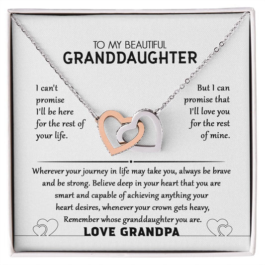 To My Beautiful Granddaughter - Be Brave And Be Strong - Necklace